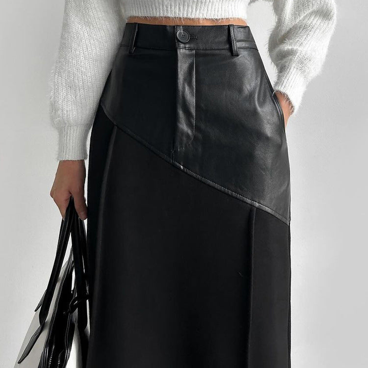 Faux Leather Maxi Skirt