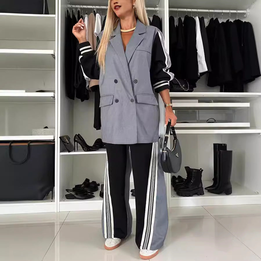 Women's Double-Breasted Two-Piece Suit