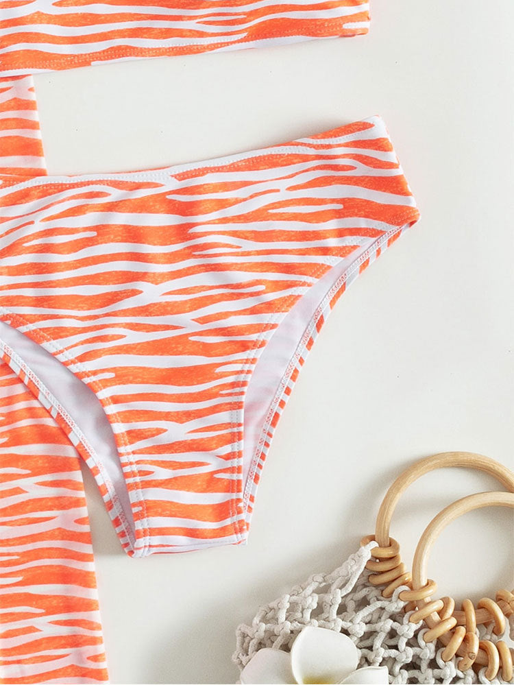 Three Striped Bikini Swimwear