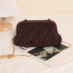 Cotton Thread Clip Mouth Rhombus Brown