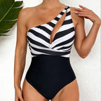 Bikini Striped One-piece Swimwear