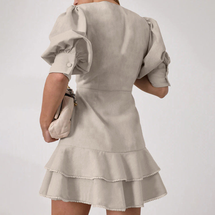 Cotton Linen A-Line Dress