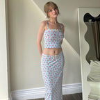 Floral Strap Top & Skirt Set