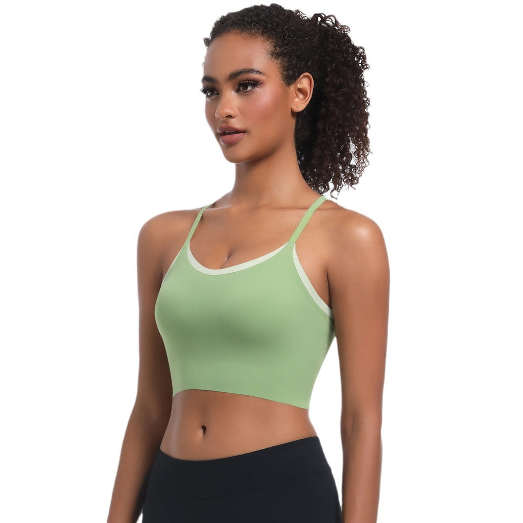 Women's Cross-Strap Push-Up Yoga Bra