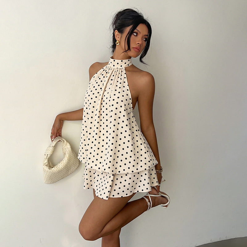Women's Backless Halter Dress