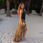 Women's Leopard-Print One-Shoulder Maxi Dress