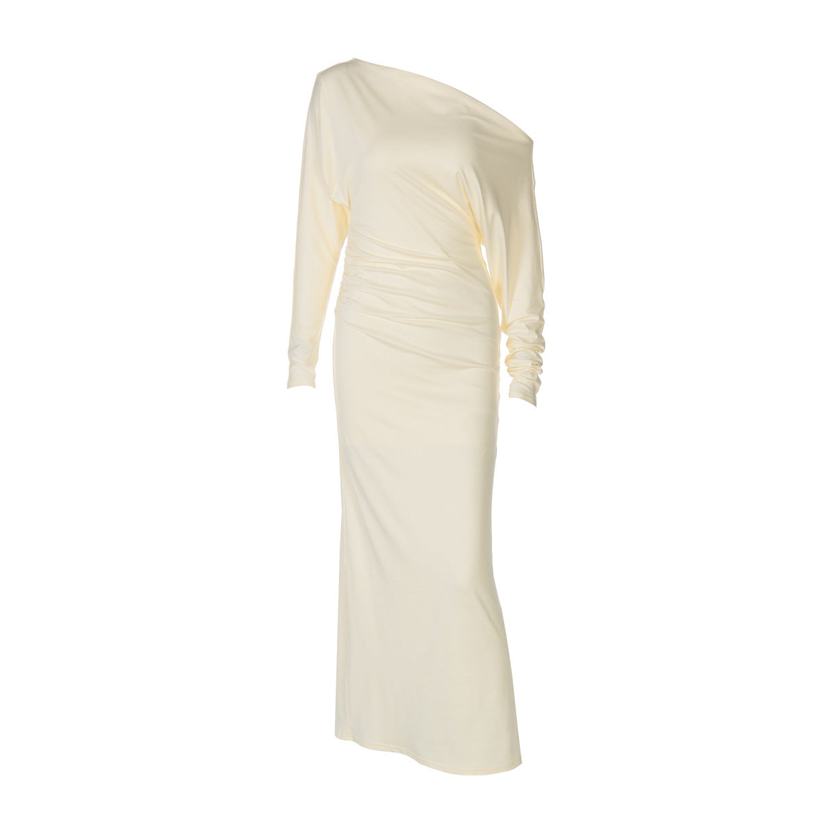 Women's 's One-Shoulder Asymmetric Long-Sleeve Maxi Dress