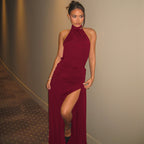 Women's Backless Halter Dress