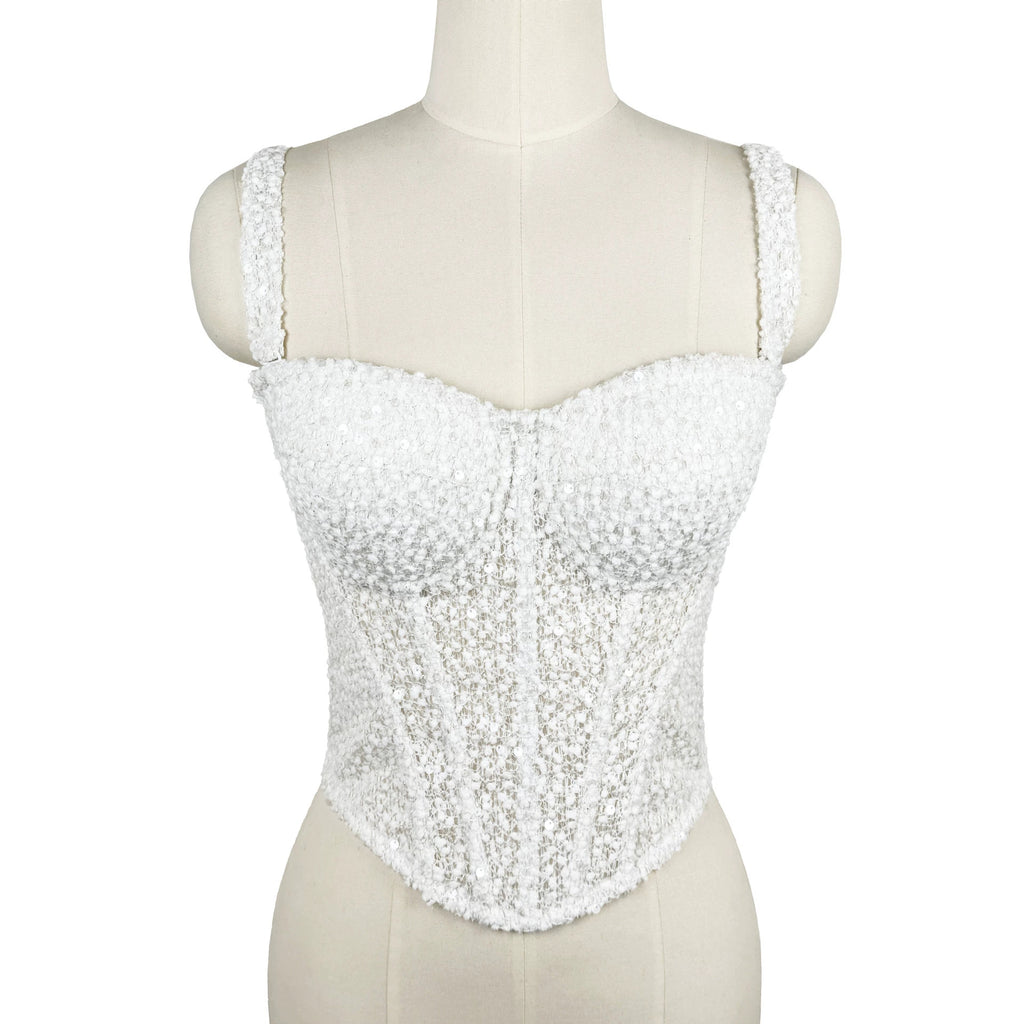 Sequined Boning Corset Lingerie