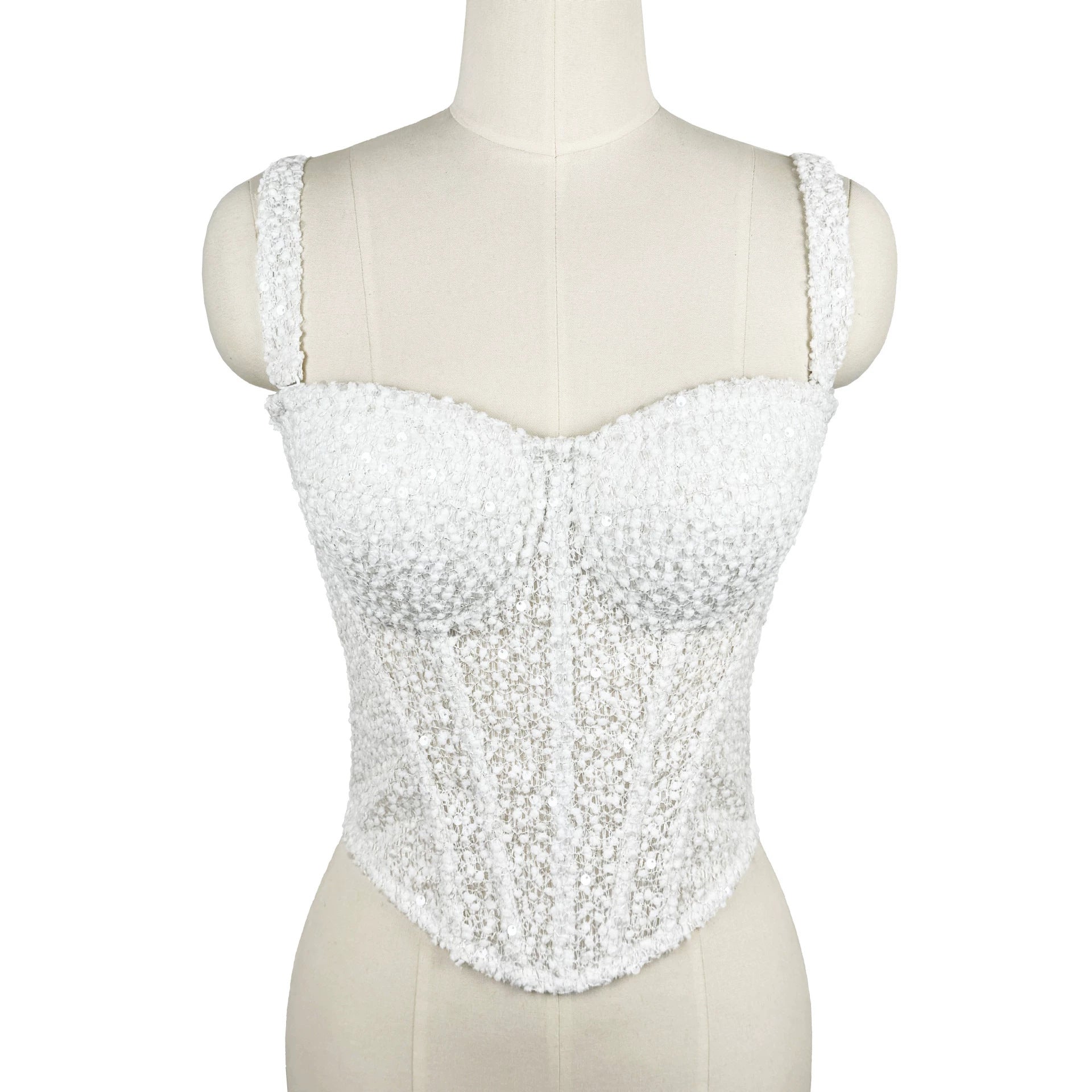 Sequined Boning Corset Lingerie
