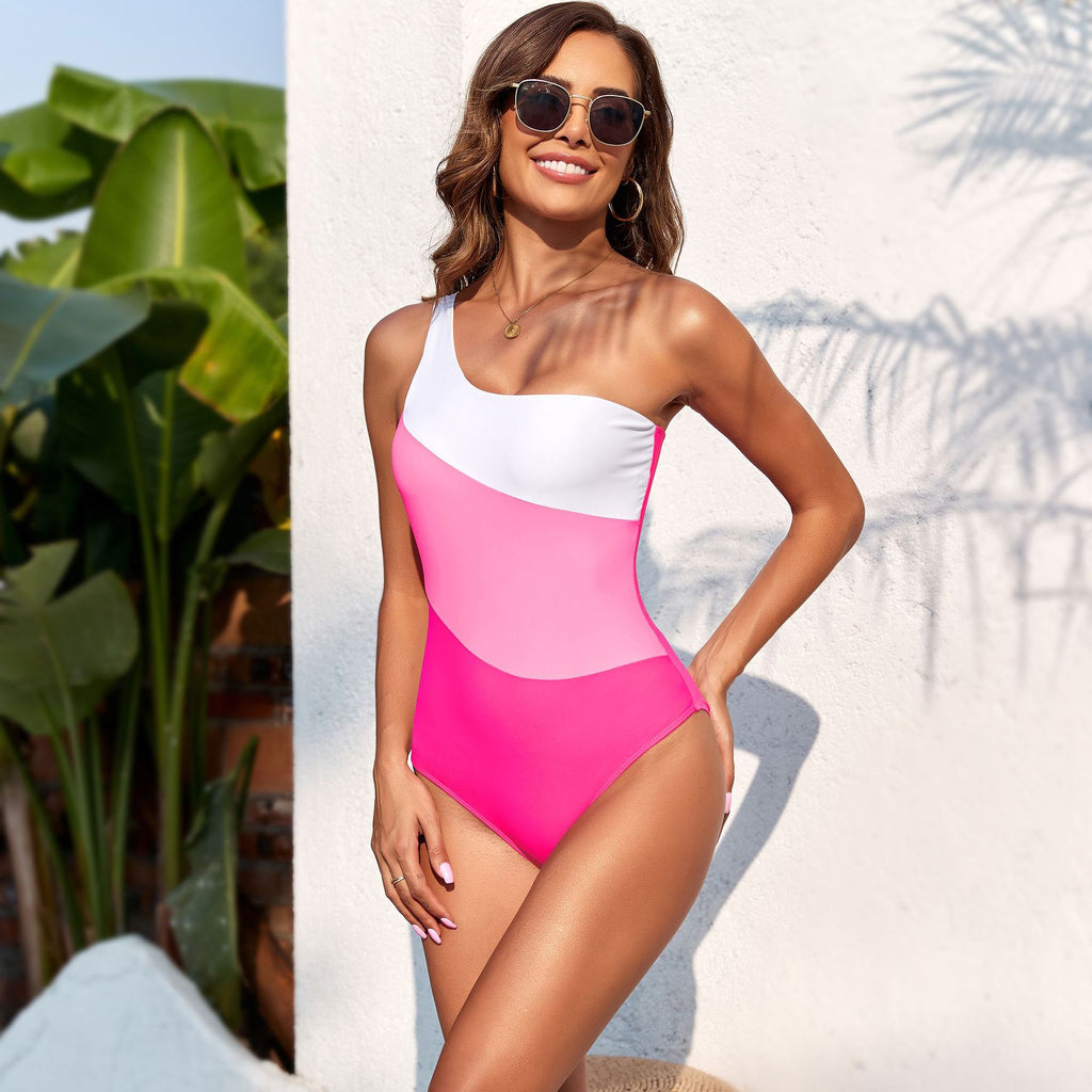 Solid Color One-piece Swimwear