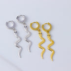 Snake Shaped Drop Earrings