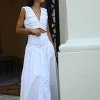 Pleated Vest & High-Waist Skirt Set