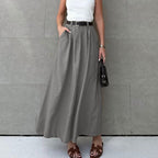 Collared Shirt & Wide-Leg Pants Set