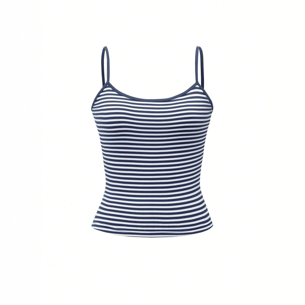 Simple Striped Retro Stretch Casual All Matching Printed