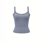 Simple Striped Retro Stretch Casual All Matching Printed