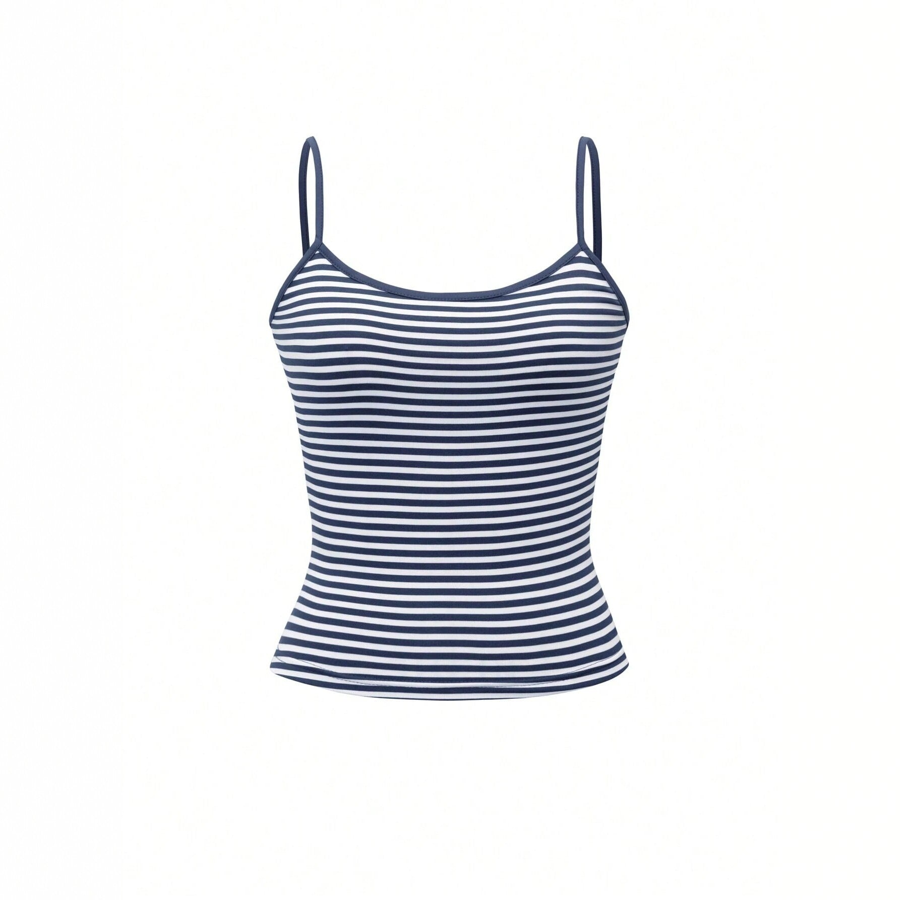 Simple Striped Retro Stretch Casual All Matching Printed