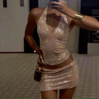Summer Women Clothing Sexy Street Thin Glittering Vest Hip