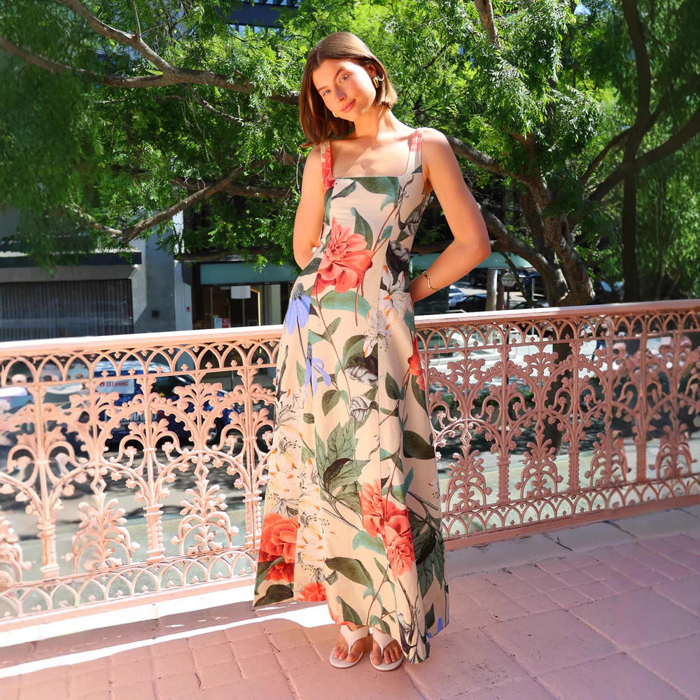 Women's Dress Printed Spaghetti Straps Dress