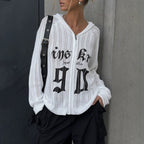 Women's Graphic Knit Zip-Up Cardigan