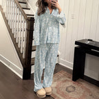Clothing Autumn Vacation Long-Sleeve Shirt Straight Leg Trousers