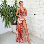 Women's Backless Halter Dress