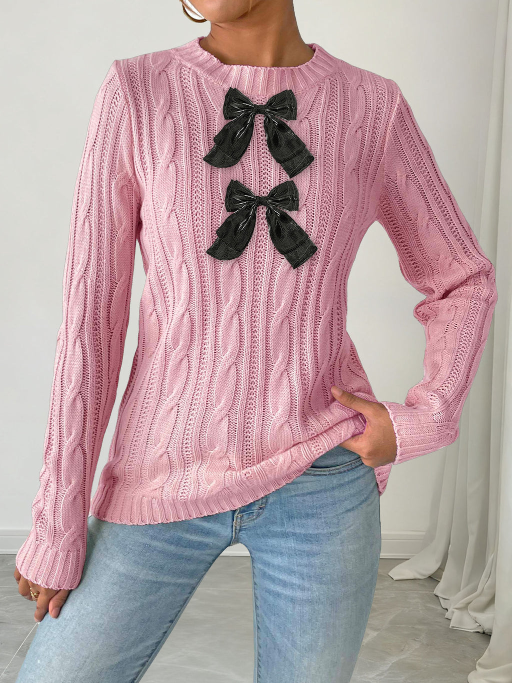Pink 2 Black Bow