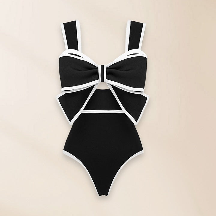 Conservative Belly One-piece Swimwear