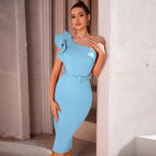 Women's Belted Off-Shoulder Dress
