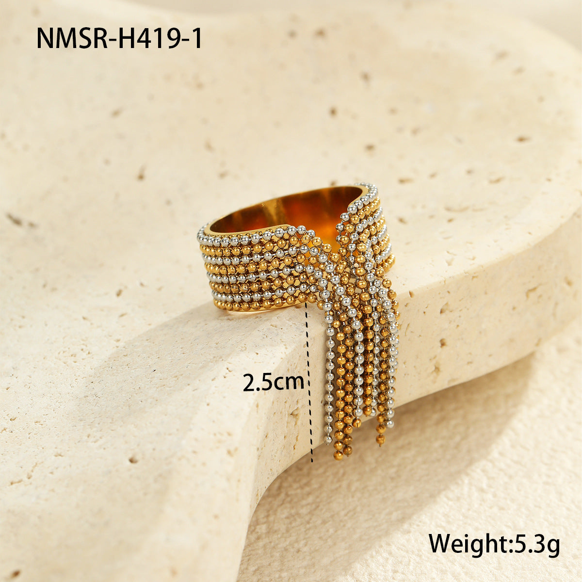 Color Matching Tassel Ring