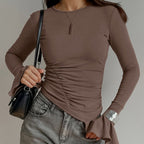 Women's Long-Sleeve Asymmetric T-Shirt