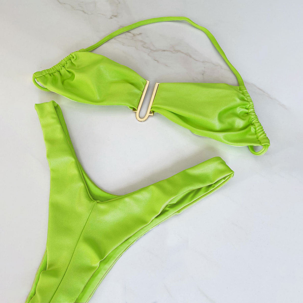 Fresh Solid Bikini Swimwear