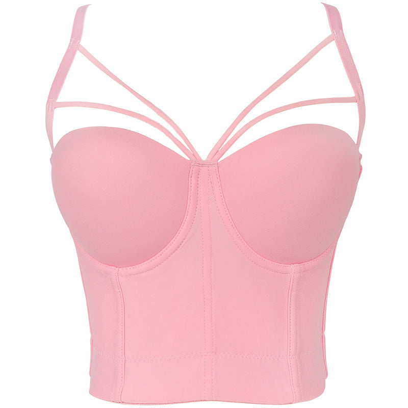's Non Slip Triangle Strap Vest Shaping Corset With Steel Ring Top