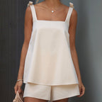 Camisole Summer Women Clothing Square Collar SL Top Shorts