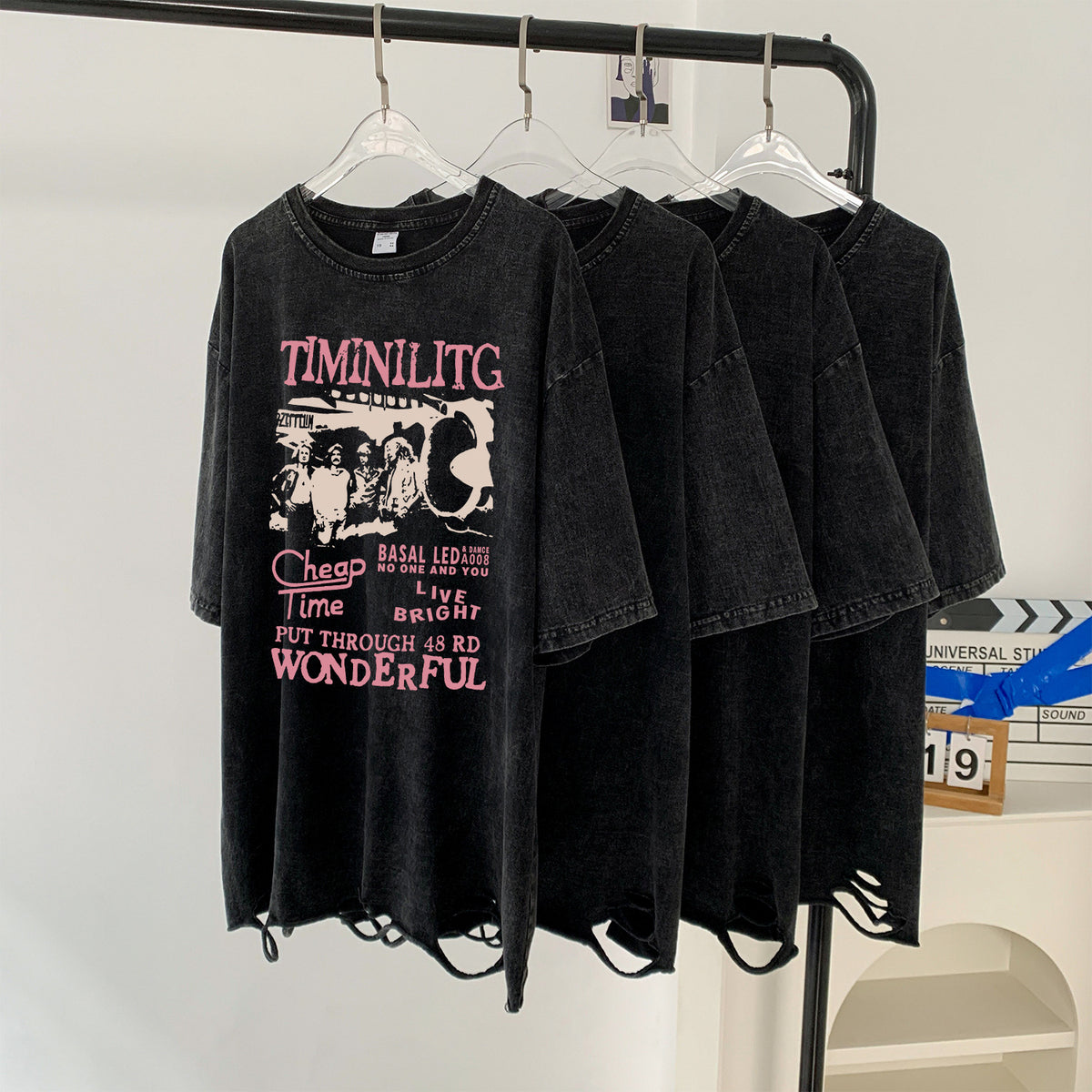 Washed Black Hem Cut