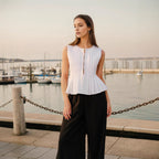 Summer Texture Vest Small Shirt French Joker Pleated Sleeveless Pullover Top