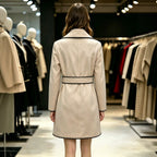 Women's Contrast-Trim Wool-Look Coat