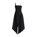 Elegant Vietnam Detachable Pullover Patchwork Cami Dress Summer Slit
