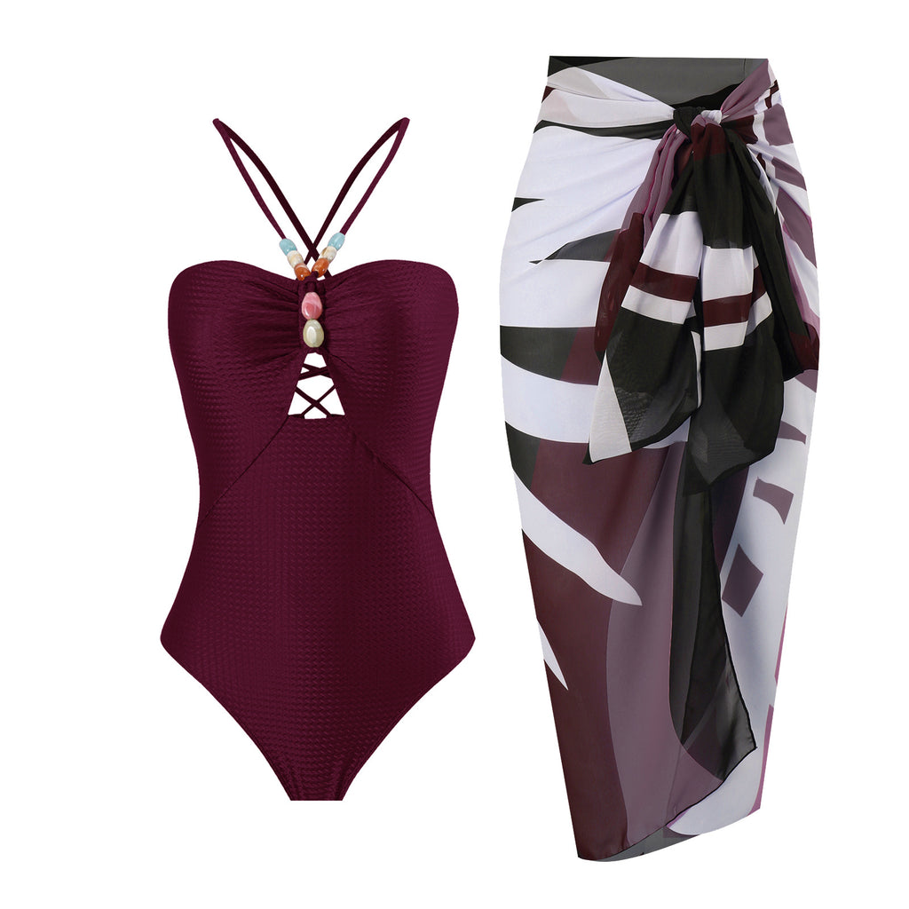 Arrival Solid One-piece Swimwear