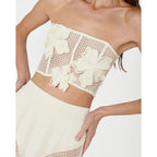 Women's Cutout Tube-Top Bikini Skirt Set
