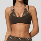 Brown White Polka Dot