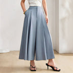 Women's High-Waist Wide-Leg Office Pants