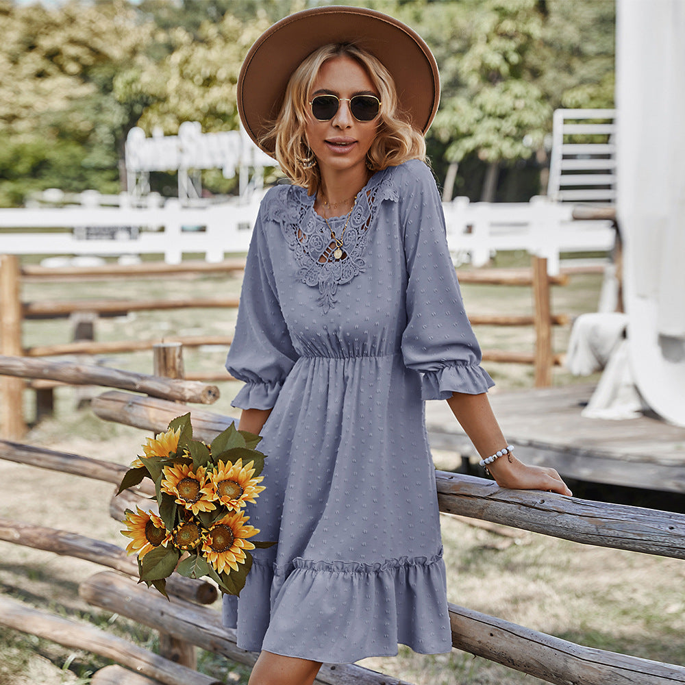 Waist Slim Fit Dress Casual