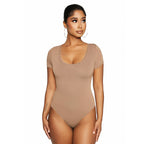 Women's Short Sleeve U-Neck Bodysuit