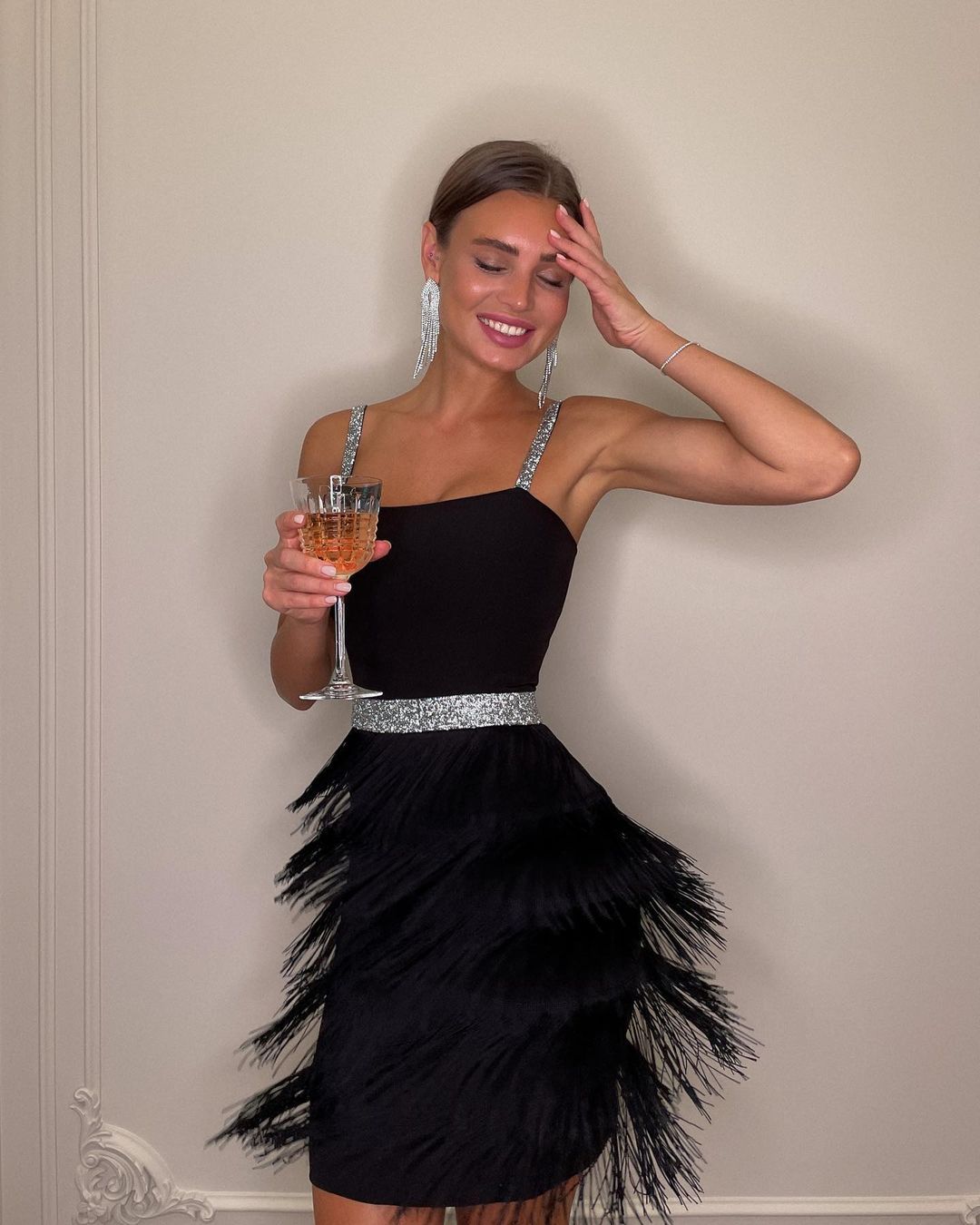Date Dinner Strappy Tassel Dress
