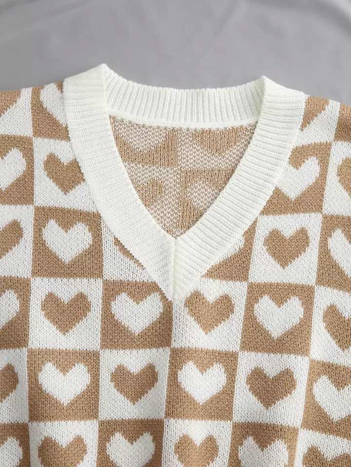 Loose Knitted Vest Coat