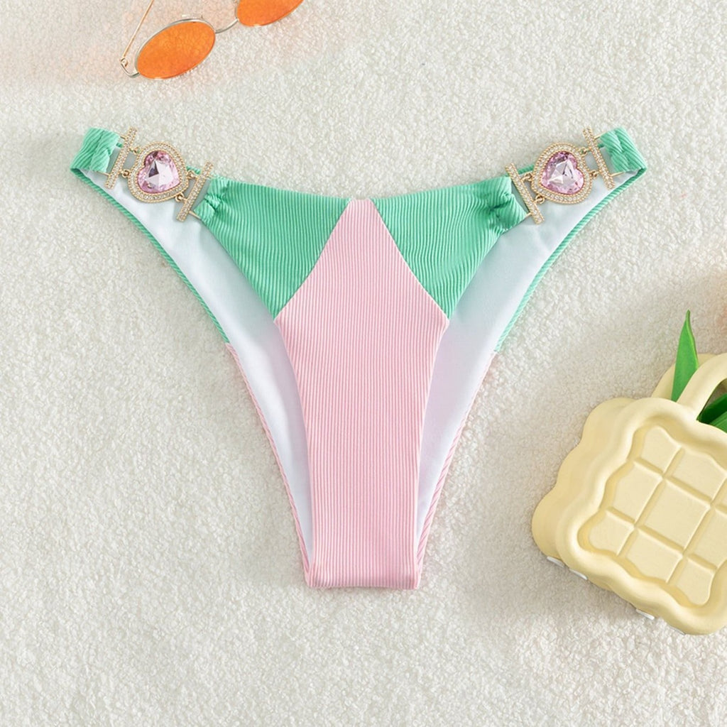 Color Matching Bikini Swimwear