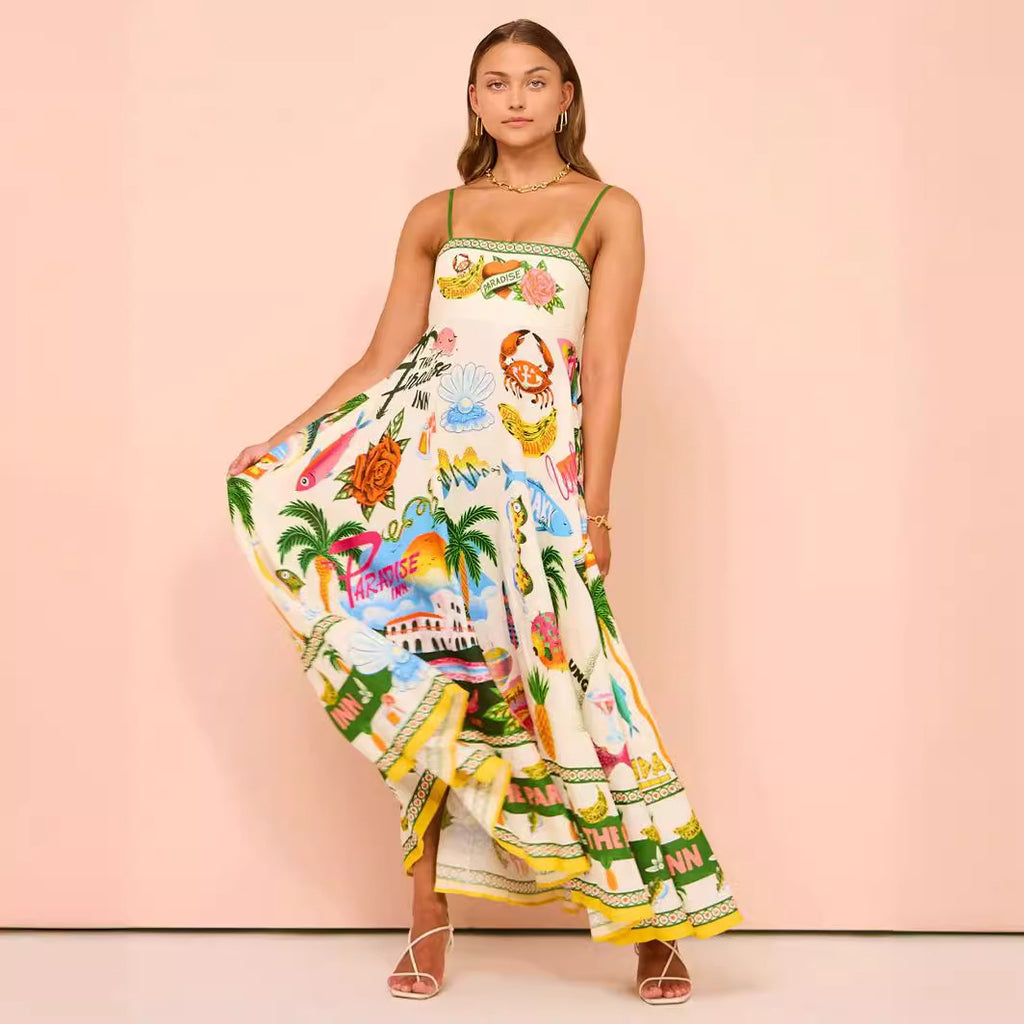 Women's Sling Cotton Dress