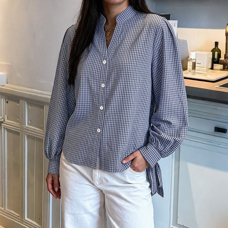Relaxed Plaid Long Shirt