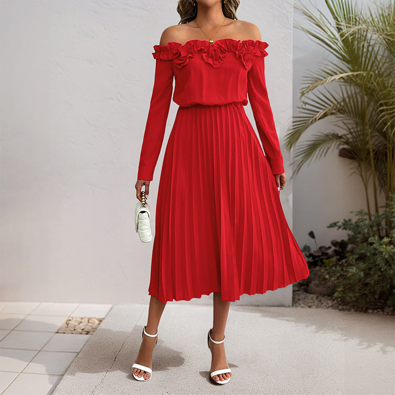 Women's Dating Party Elegant Sweet Off Shoulder Long Dress